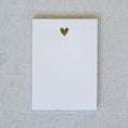 Load image into Gallery viewer, Gold Heart Mini Notepad
