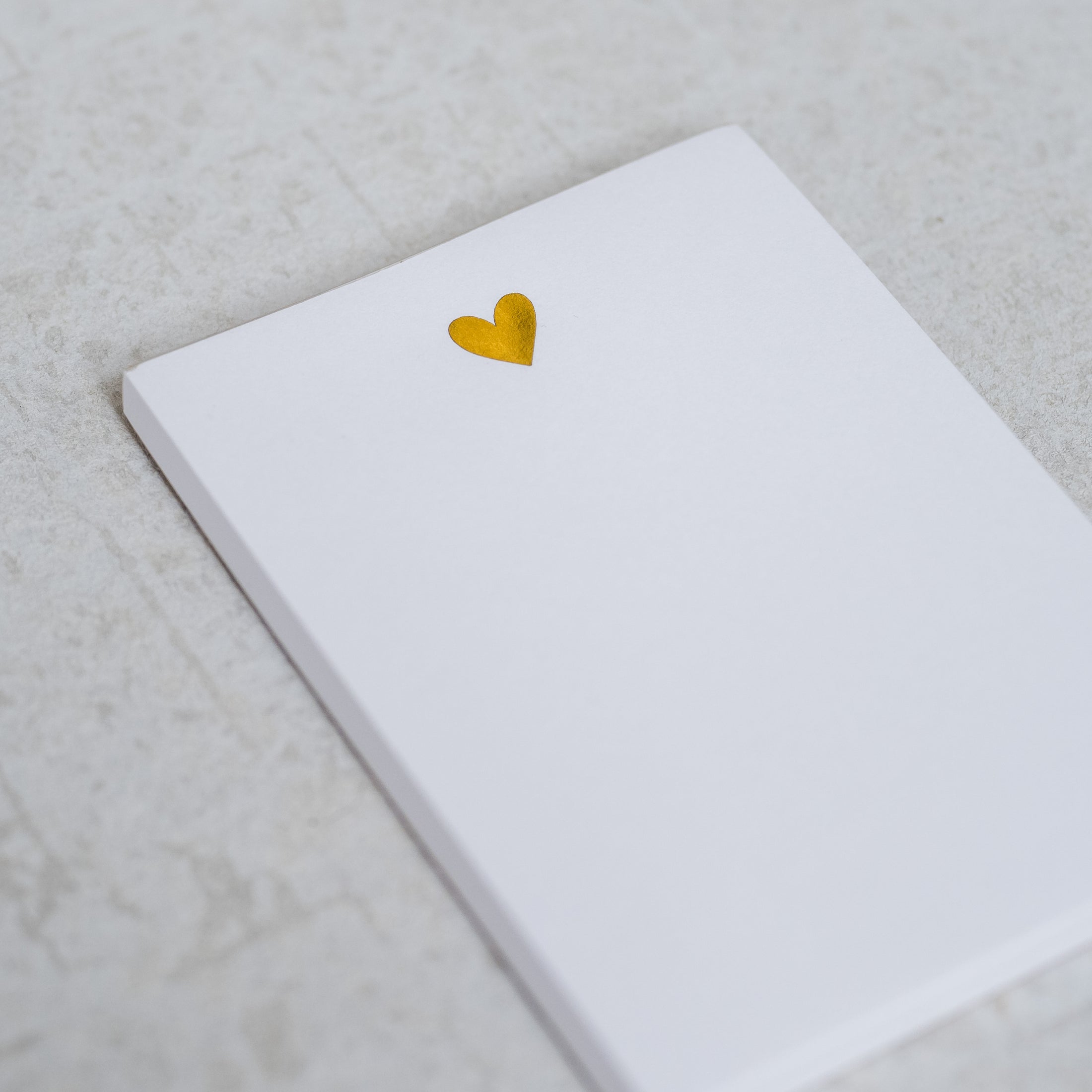 Gold Heart Mini Notepad